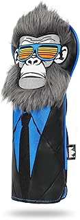 Gorilla with Suits Want to Take a Vacation 460CC Driver Headcover Fairway Wood Hybrid Blade Mallet Putter Cover Gift for Men