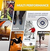 Vista 6 de Buttons & Pleats Wool Socks for Men & Women Merino Thermal Warm Cozy Winter Boot Sock