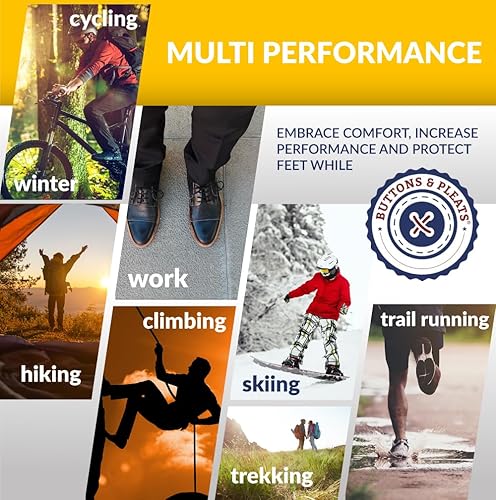 Miniatura 6 de Buttons & Pleats Wool Socks for Men & Women Merino Thermal Warm Cozy Winter Boot Sock