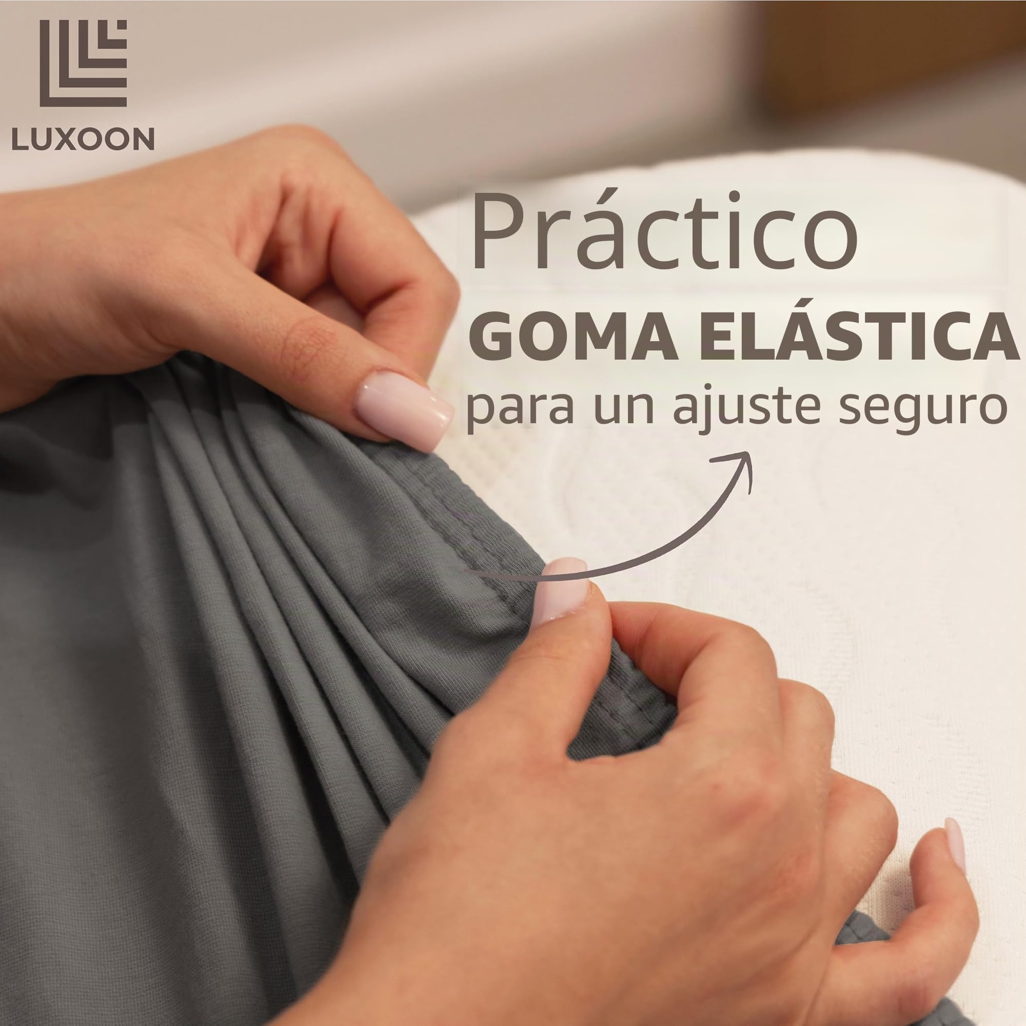 Funda de almohada sanitaria, 95% algodón, 5% elastano, transpirable y agradable, lavable, 30-45 x 50-65 cm, antracita