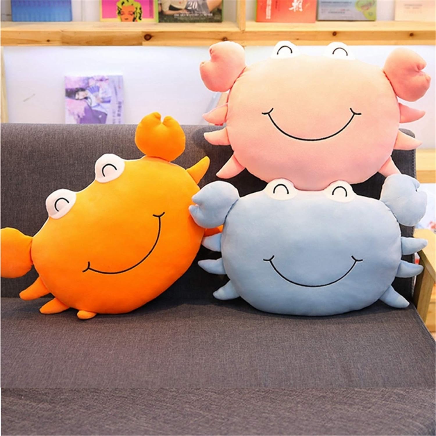 ぬいぐるみ カニ ふわふわ 可愛い ひつじ 60cm い包み 抱き枕 彼女に プレゼント 部屋飾り用 子カニ 置物 おもちゃ 癒しの