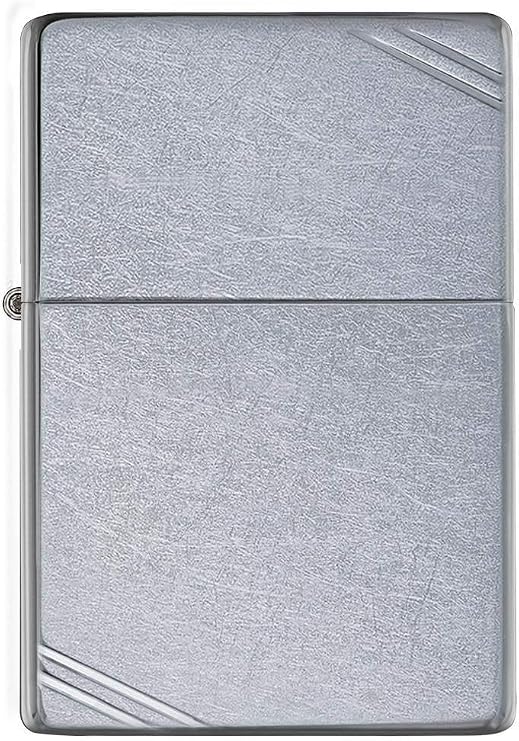 Zippo Vintage with Slashes Street Chrome Pocket Lighter