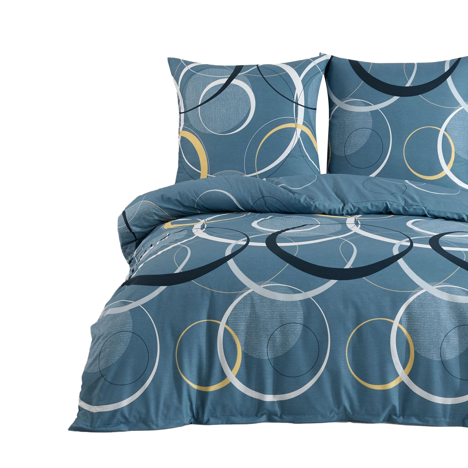 Buymax Bettwäsche Set aus 100% Baumwolle Renforcé, Streifen & Moderne Muster, mit Reißverschluss, Oeko-TEX Standard 100, Verschiedene Größen