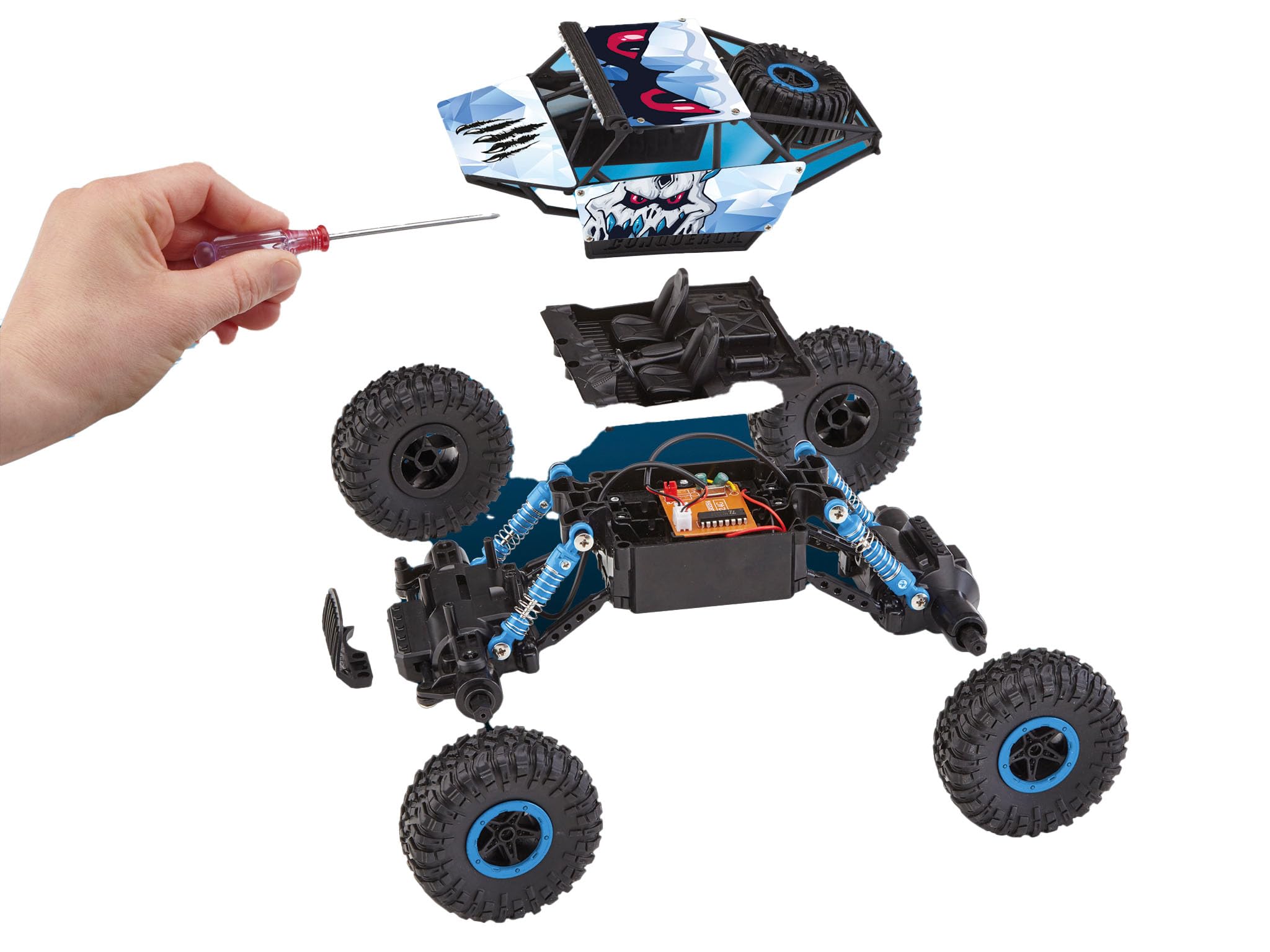 Revell 1052 Adventskalender RC Crawler I Ferngesteuertes für Bastler I für Jungen, Mädchen & Erwachsene I Geschenk zu Weihnachten I Ab 10 Jahren