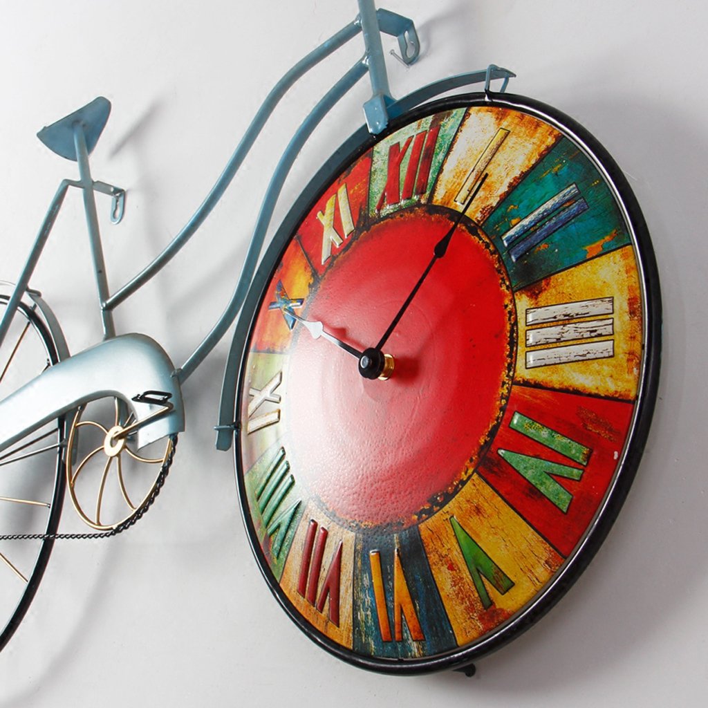 Wandklok 3D Vintage Metalen Creatieve Fiets Wiel Art Klok Mode Ontwerp Home Decor Woonkamer Keuken Bar Restaurant