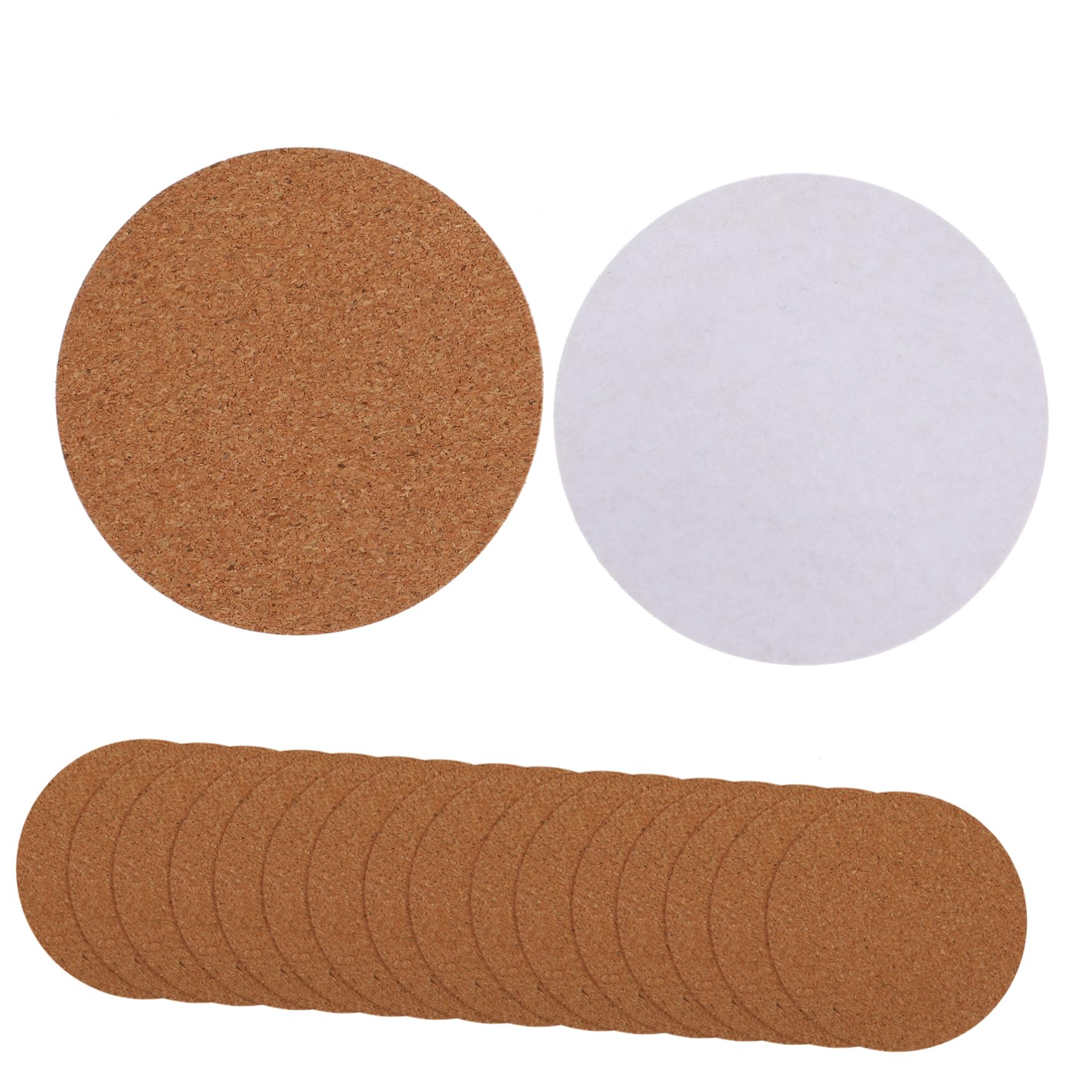 DOITOOL 5 Series Coasters De Autoadhesivos De Posavasos Redondos Aislantes para Bebidas Almohadillas Antideslizantes para Tazas Y Vasos Protección para Mesas De Comedor Y 60 Piezas X 5