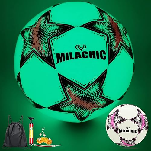 Balón de fútbol que brilla en la oscuridad, tamaño 345 con bomba, bolas de fútbol luminosas brillantes, regalos para adolescentes, jóvenes, hombres, disponible en Yaxa Costa Rica