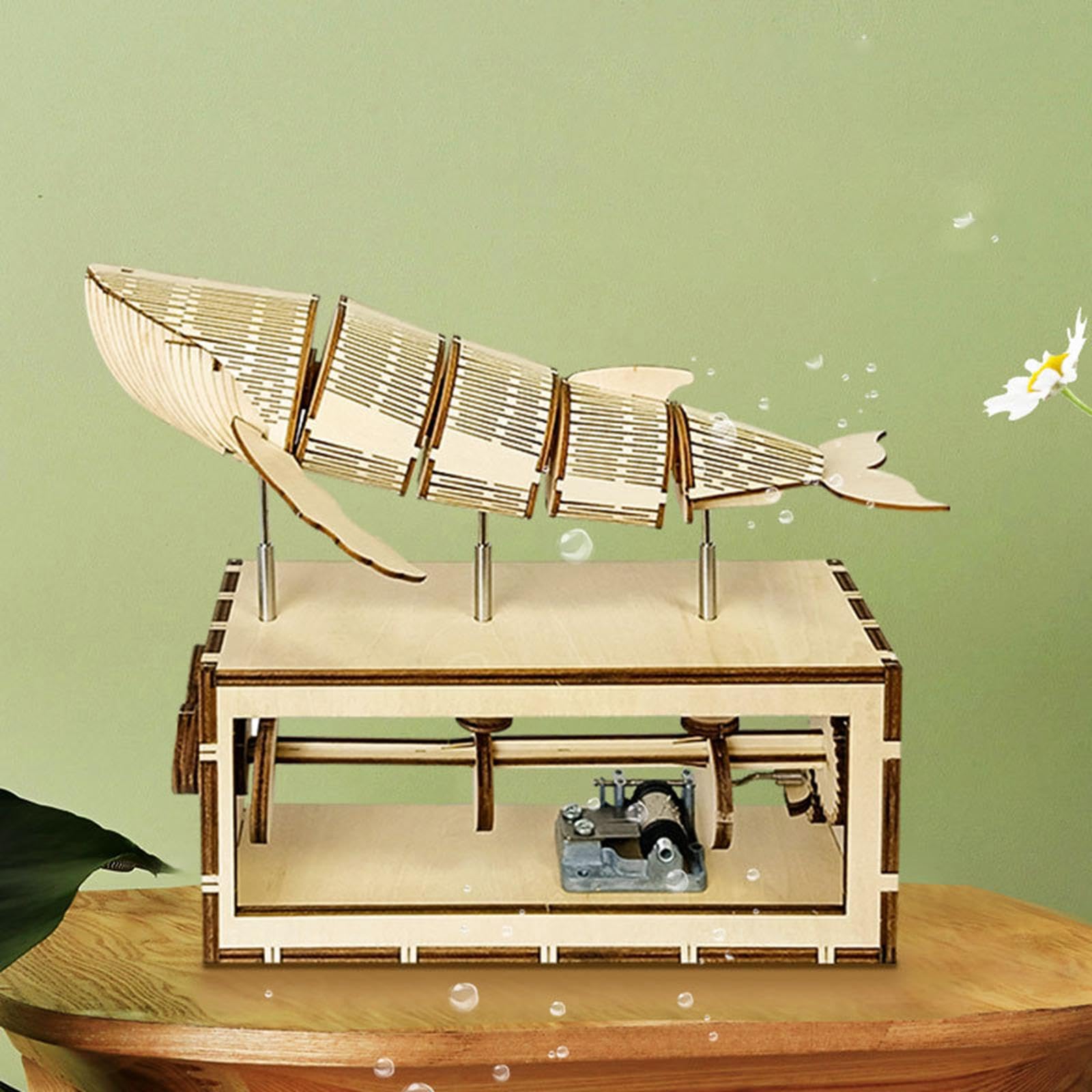 Caja de Música de Rompecabezas de Madera 3D Hecha a Mano con Mecanismo Musical, Manualidades para