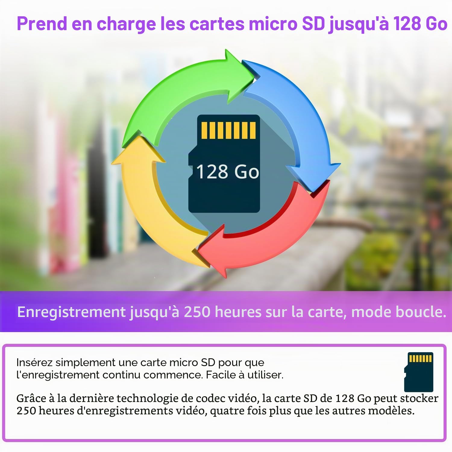 WIWACAM MW5L Caméra WiFi 4K Ultra HD Détection de Mouvement Intérieur Chambre de Surveillance, Emplacement pour Carte MicroSD, Alarme sur téléphone portable, Alarme Email, Batterie