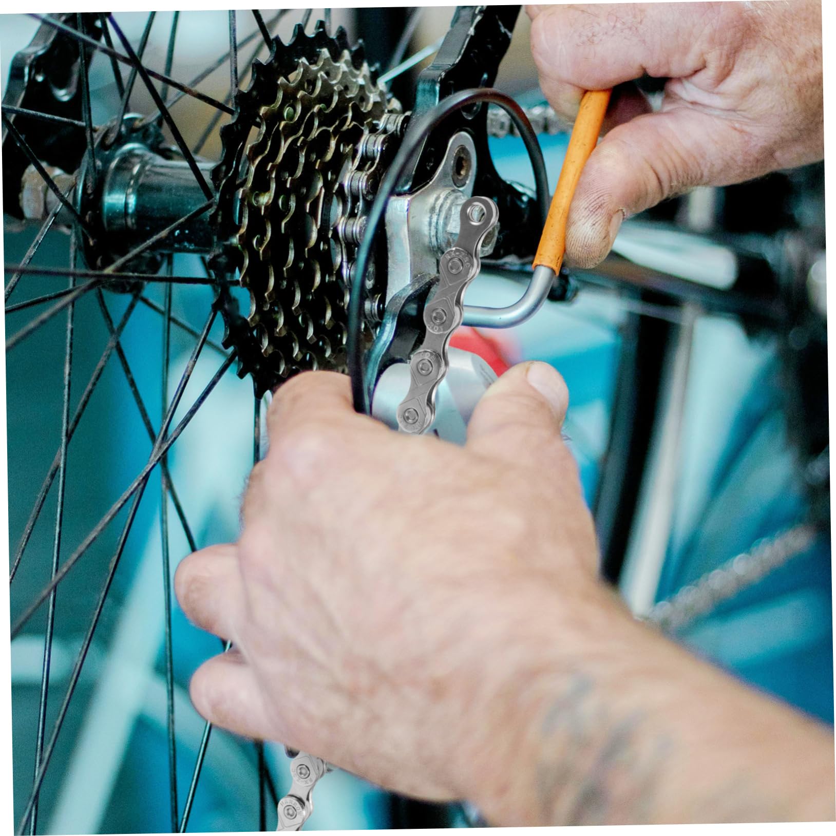 Cadena para Bicicleta de Montaña 10 Velocidades Aleación Plateada