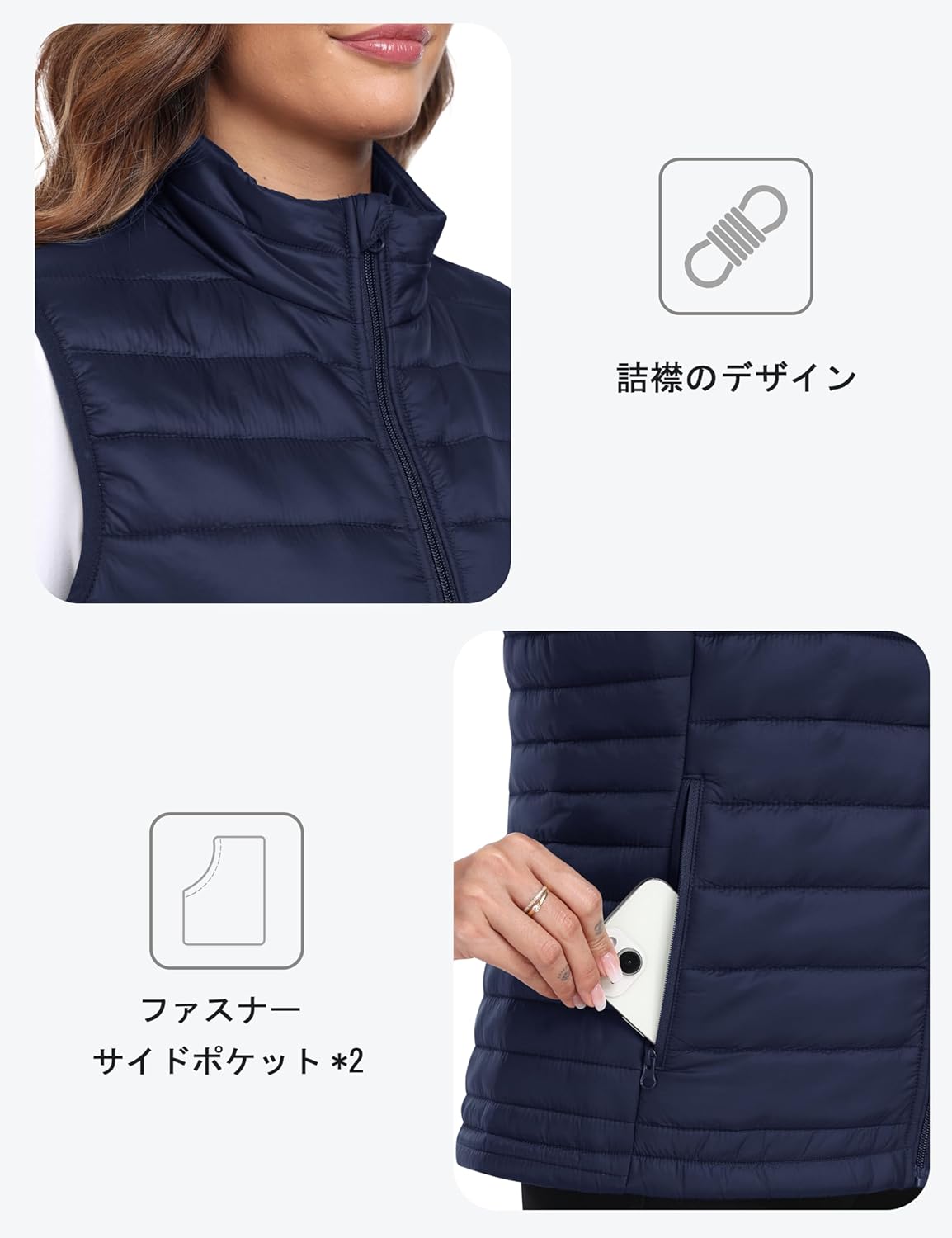 [YIRUIYA] ダウンベスト レディース ベスト 暖かい 軽量 防風 防寒 Amazon.co.jp: [YIRUIYA] ダウン ベスト レディース 暖かい 軽量