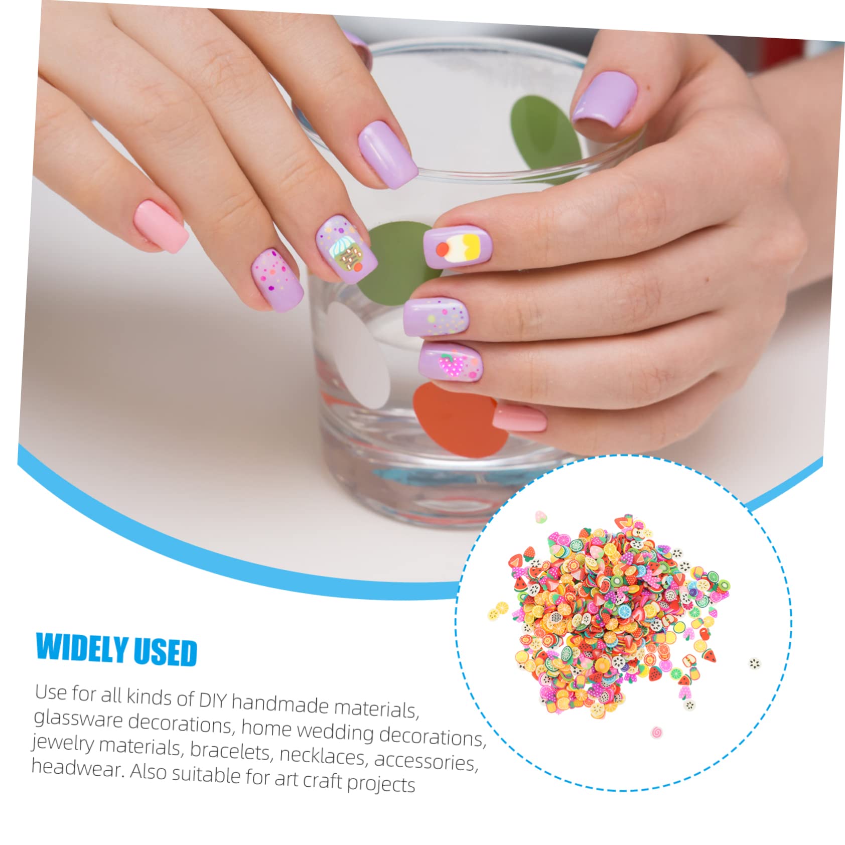 5 Set Ciondoli Per Unghie Frutta E Torta Decorazioni Per Nail Art Polimerica Accessori Creativi Misto Per Unghie E Gioielli 4000 Pezzi*5