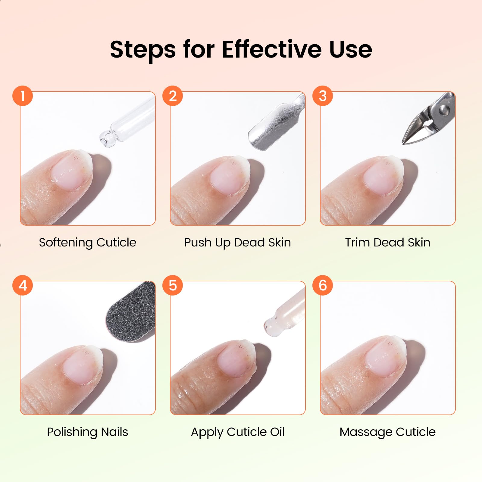 Yokilly Olejek do paznokci Cuticle Oil: 4 sztuki olejku do skórek po 15 ml do pielęgnacji skórek paznokci, naprawy pękniętych i suchych paznokci