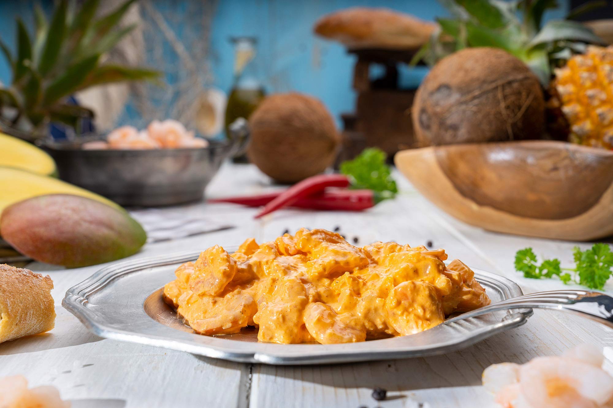Klaassen Garnelensalat Mango-Cocos, in Handarbeit hergestellt, fruchtig süße Mango mit tropischen Kokosflocken, 500g