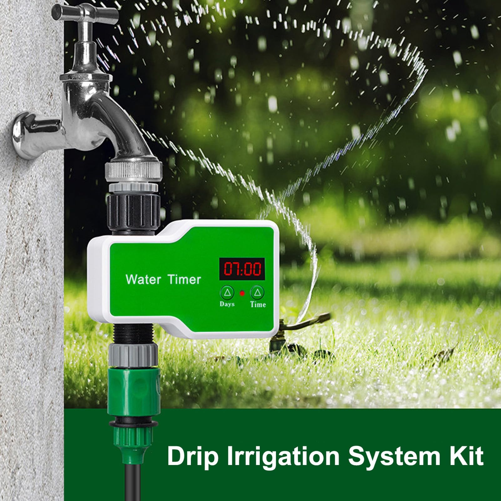 Kit di irrigazione automatica per irrigazione a goccia di irrigazione efficiente per piante per giardino ABS PVC