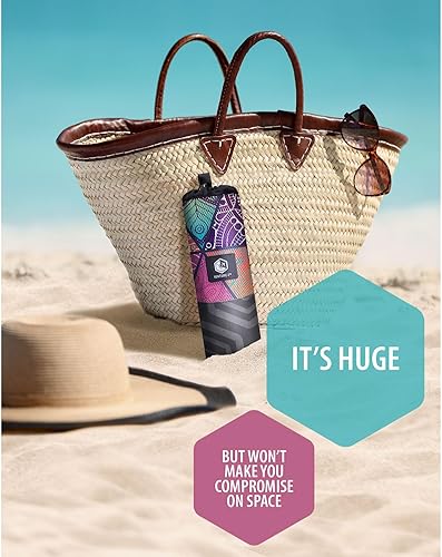 Vista 36 de VENTURE 4TH Toalla de playa de microfibra: secado rápido, compacta, sin arena, absorbente, a prueba de arena y ligera, perfecta para camping, playa