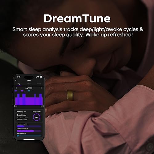 Miniatura 5 de Anillo inteligente Smring, anillo de seguimiento de fitness, monitor de frecuencia cardíaca para mujereshombres, IP68, sin suscripción, rastreador
