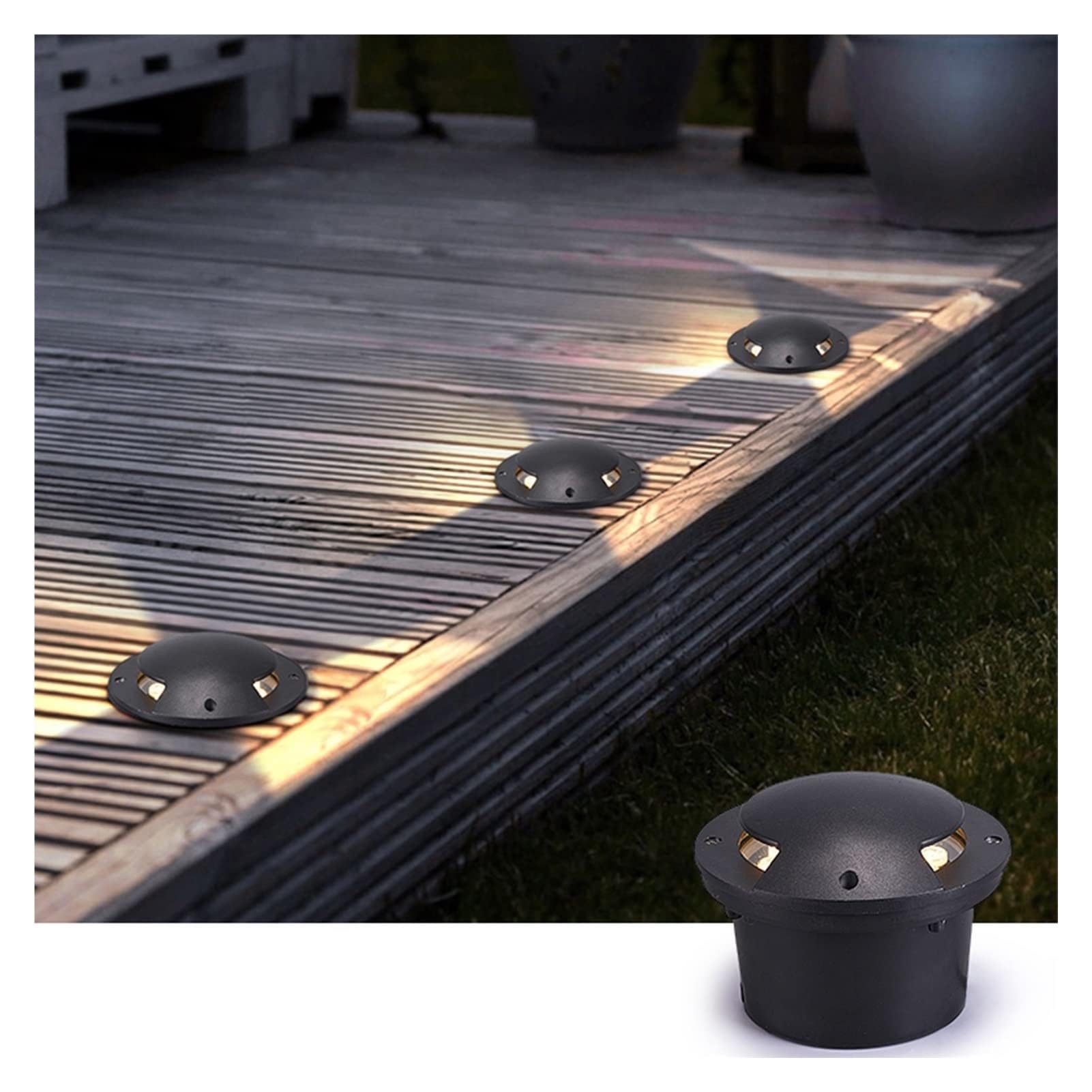 Spots de sol extérieurs à LED anti-éblouissement et étanches pour allées sombres