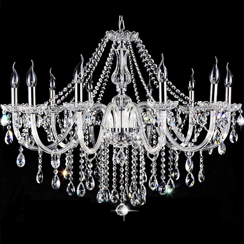 Crystal Palace (10 Arms) 8006 Genuine K9 Crystal Chandelier Clear 2, 6, 8, 10, 15, 24, 32 Arms