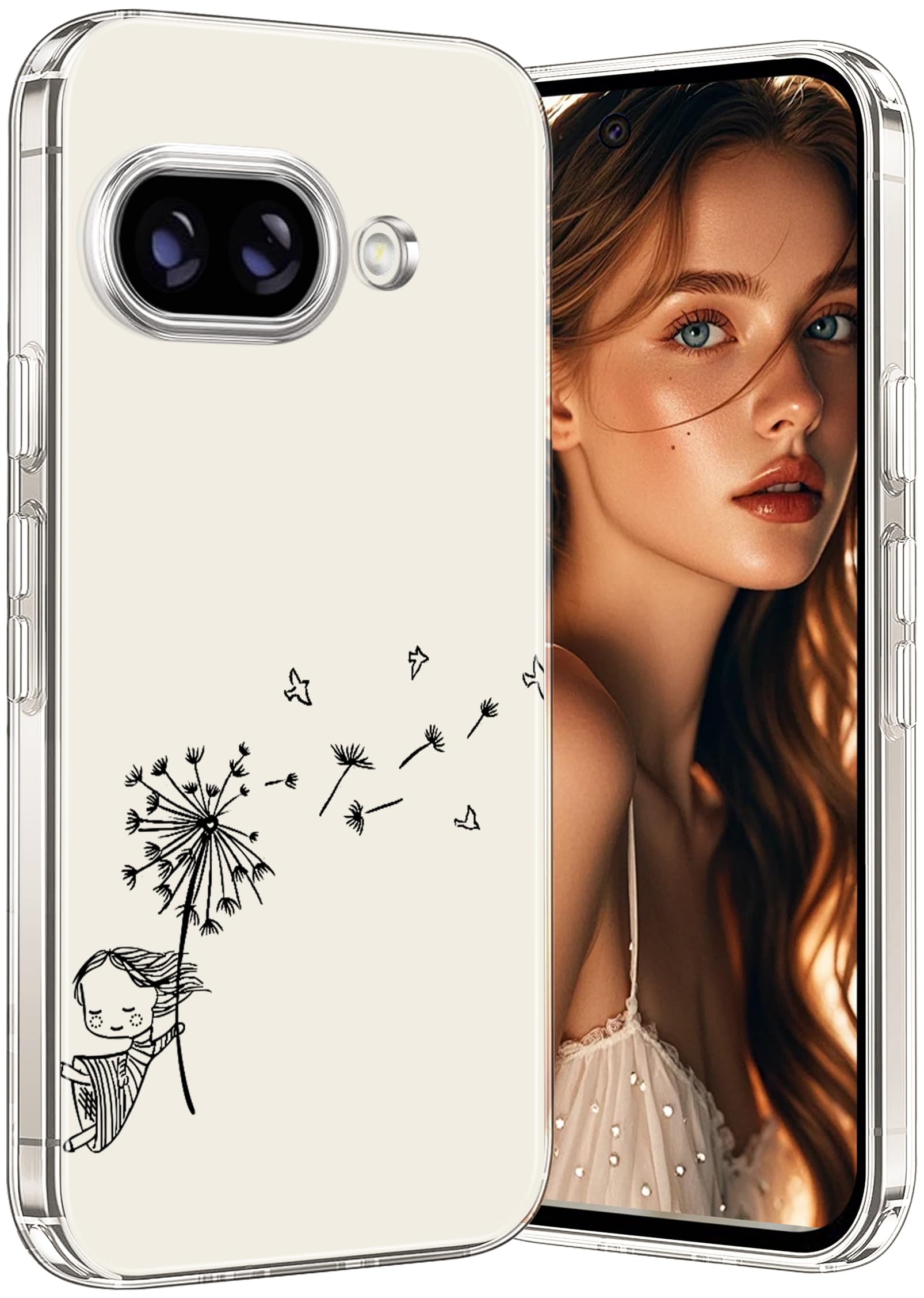 Handyhülle Für Google Pixel 9a – Ultra Dünn, Transparent Mit Blumen-Mandala-Muster, TPU Silikon