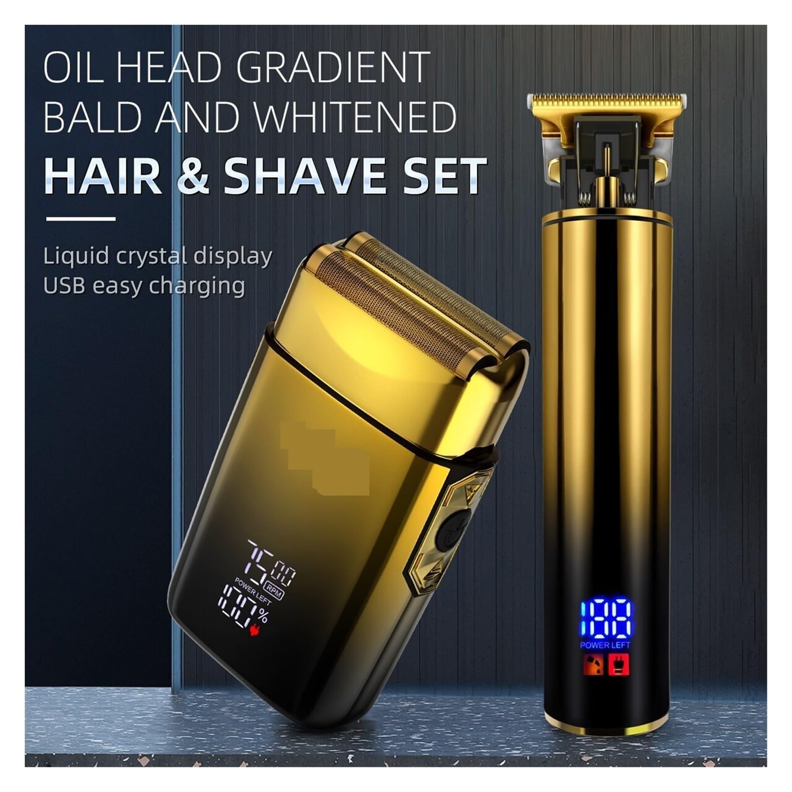 Rasierer Trimmer 2-in-1 Haarschneider & Herren-Folienrasierer Elektrischer Rasierer Barber Haarschnitt-Kit Herren Bartschneider