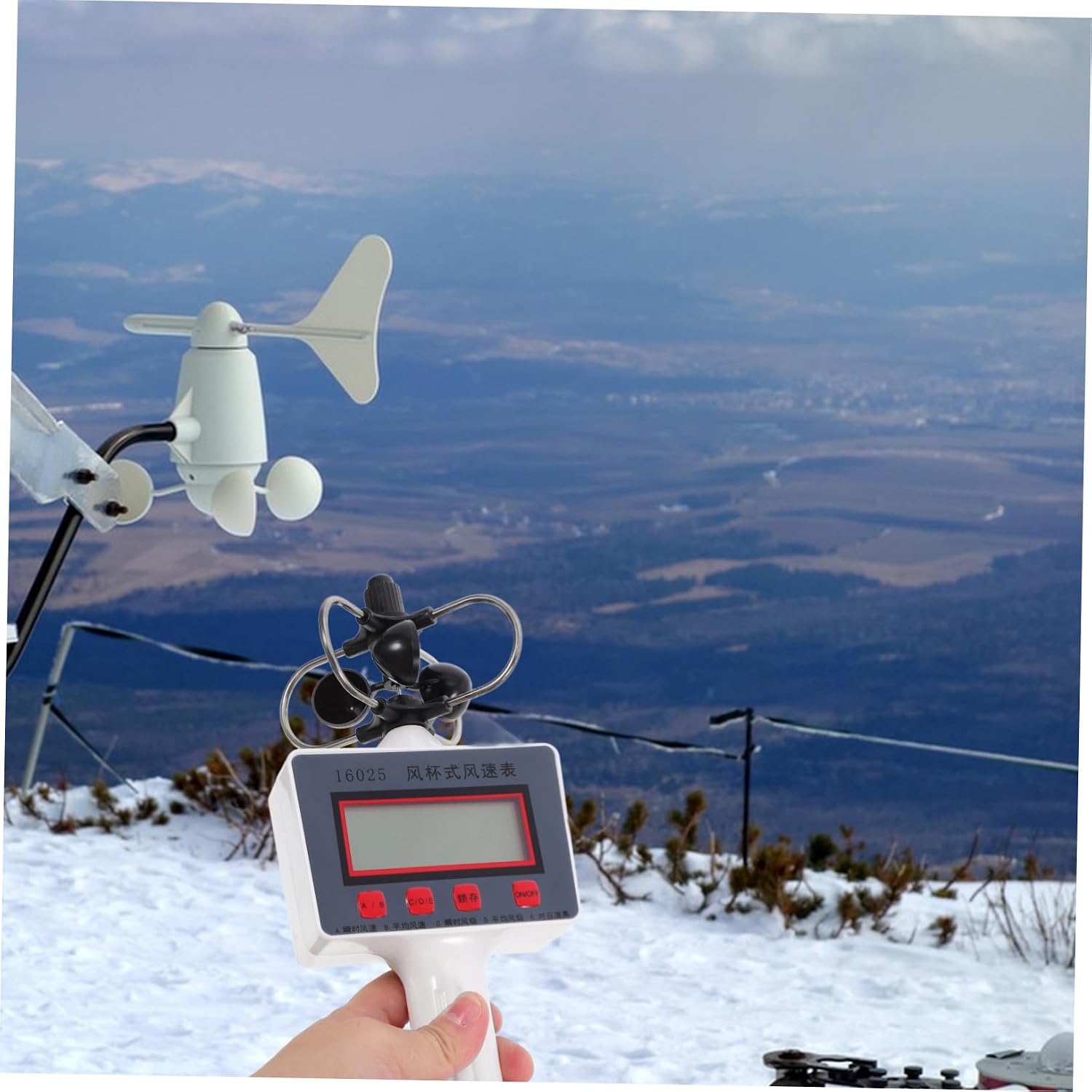 Alipis Handheld Wind Meter with LCD Display Compact Digital Anemometer for Outdoor Activities Agriculture and Education