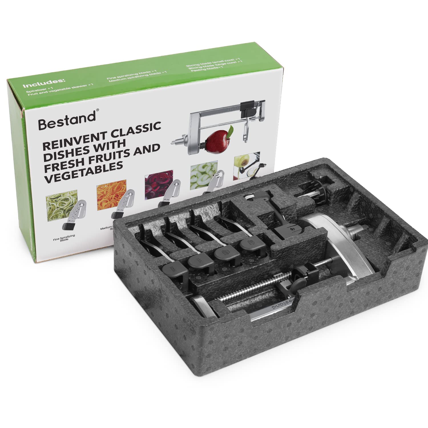 kitchenaid 5 blade core & slice spiralizer with peel