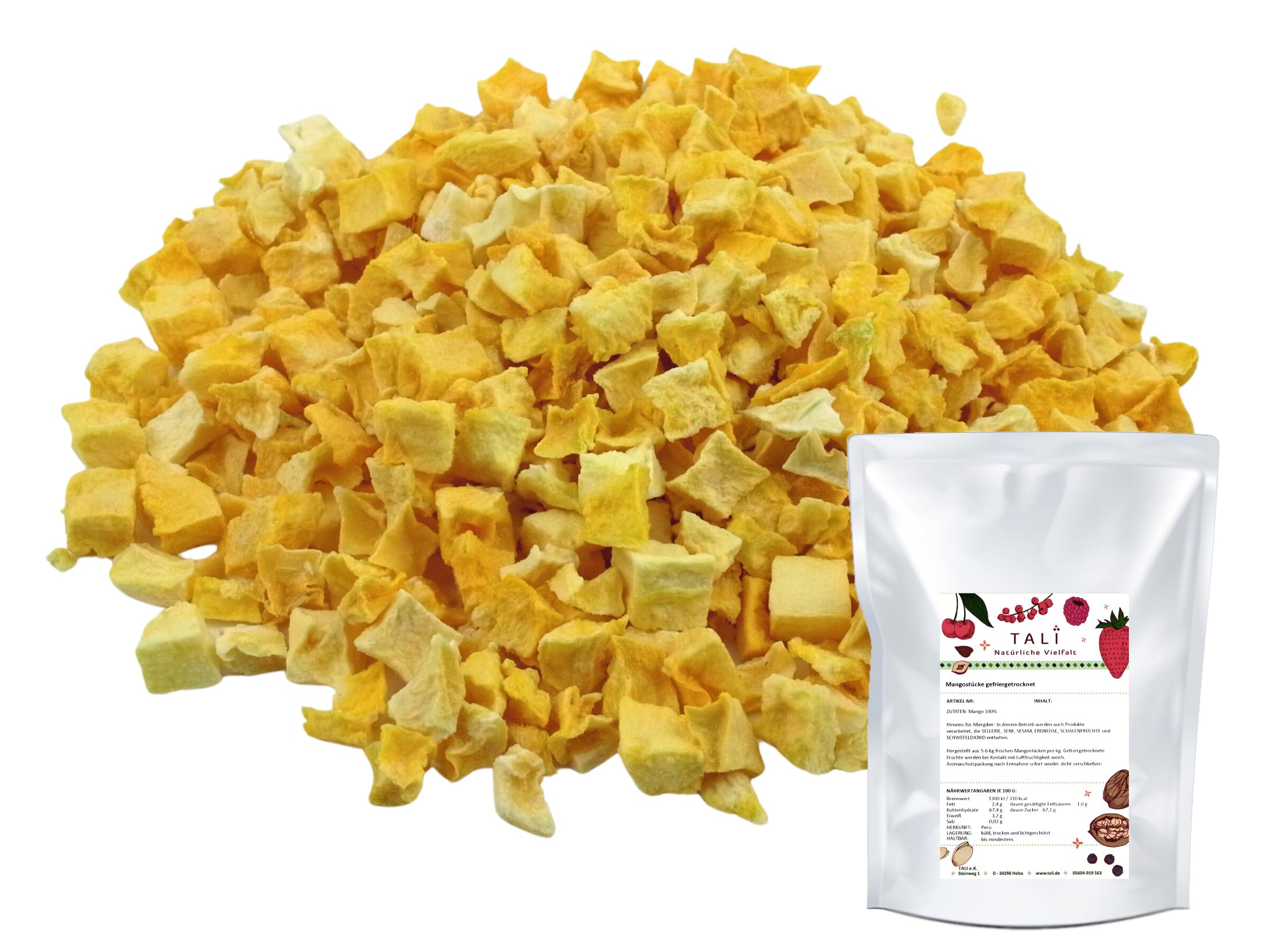 TALI Mangostücke gefriergetrocknet 1000 g