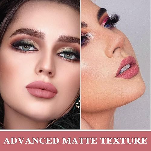 Miniatura 5 de Lápiz labial mate nude sedoso y suave, brillo de labios nude, brillo de labios nude, lápiz labial mate, regalos de maquillaje de labios para