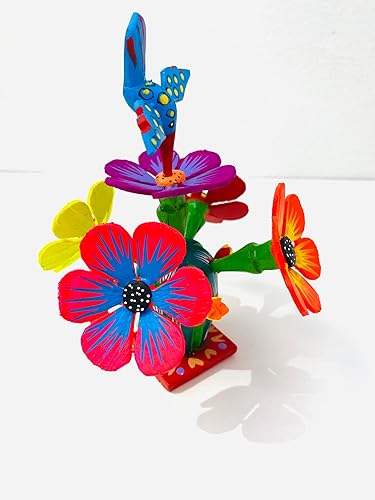 Miniatura 2 de Cactus alebrije with flowers and hummingbirdAlebrije de cactus con flores y colibrí