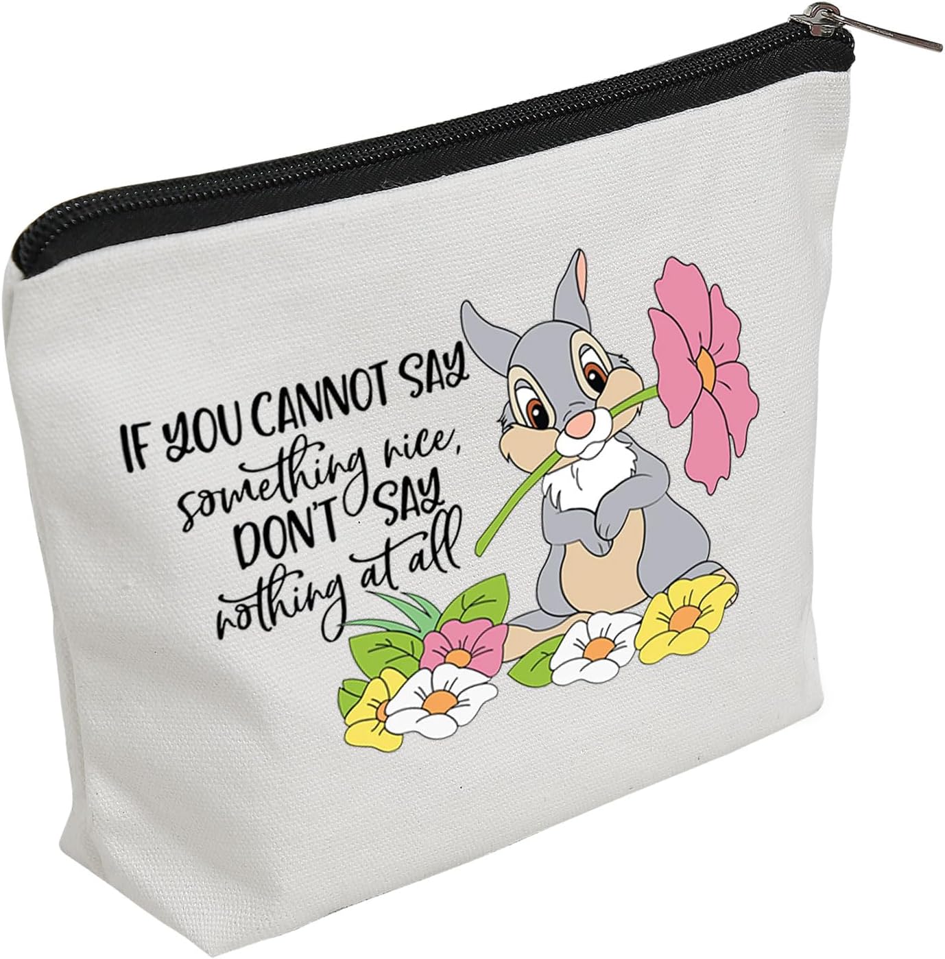 WZJHCL Bambi Bunny Makeup Pouch Bag Thumper Rabbit Cosmetic Kit Bag Magic Kingdom Trip Travel Storage Organizer Bag (Nothing At All)
