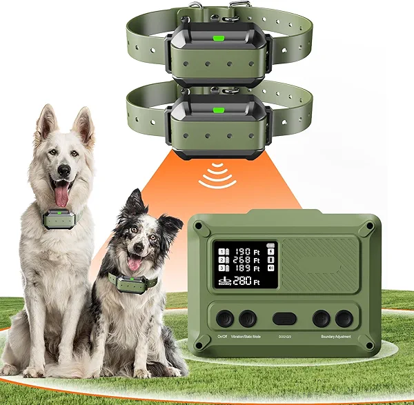Wireless Dog Collar Fence System for 2 Dogs