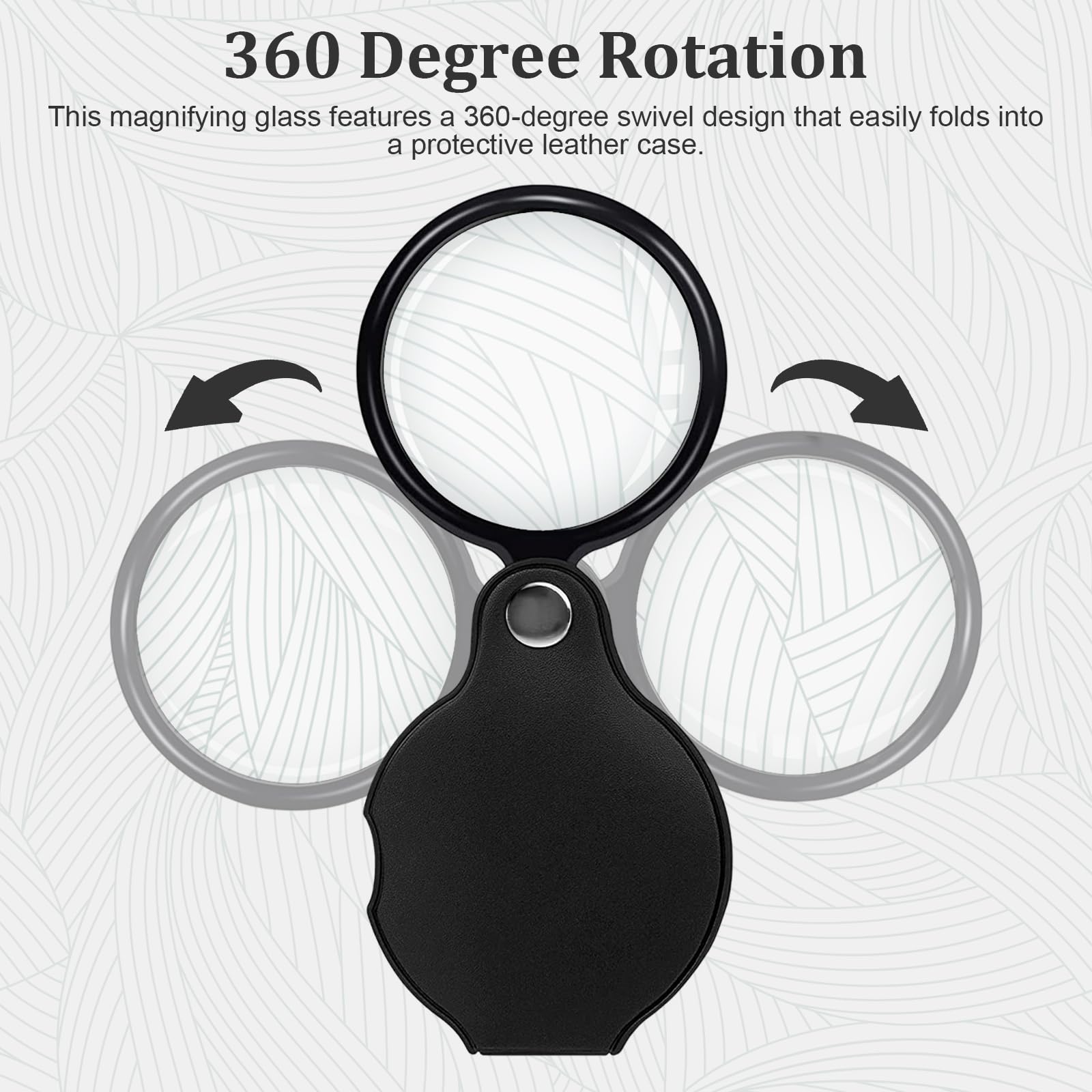 Elezeal 4-Pack Folding Magnifying Glass with Lanyard, 10X Mini Pocket Magnifier - Image 4