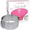 ScrapCooking Adjustable Round Frame for Cake, Stainless Steel