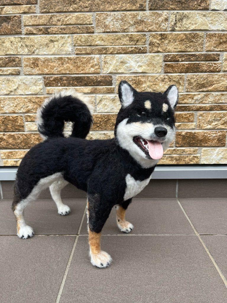 Amazon.co.jp: 羊毛フェルト 柴犬 黒柴 : おもちゃ