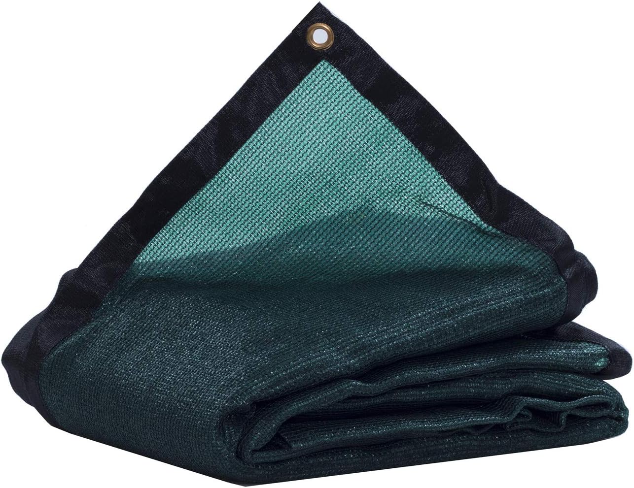 JTsuncover- 90% Heavy Duty Shade Cloth Mesh Sun Block Fabric - with Grommets - Green 12 ft x 20 ft