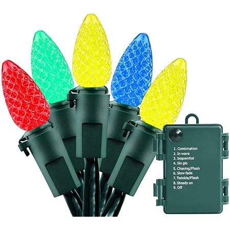 Xmas outdoor lights battery operated Clearance