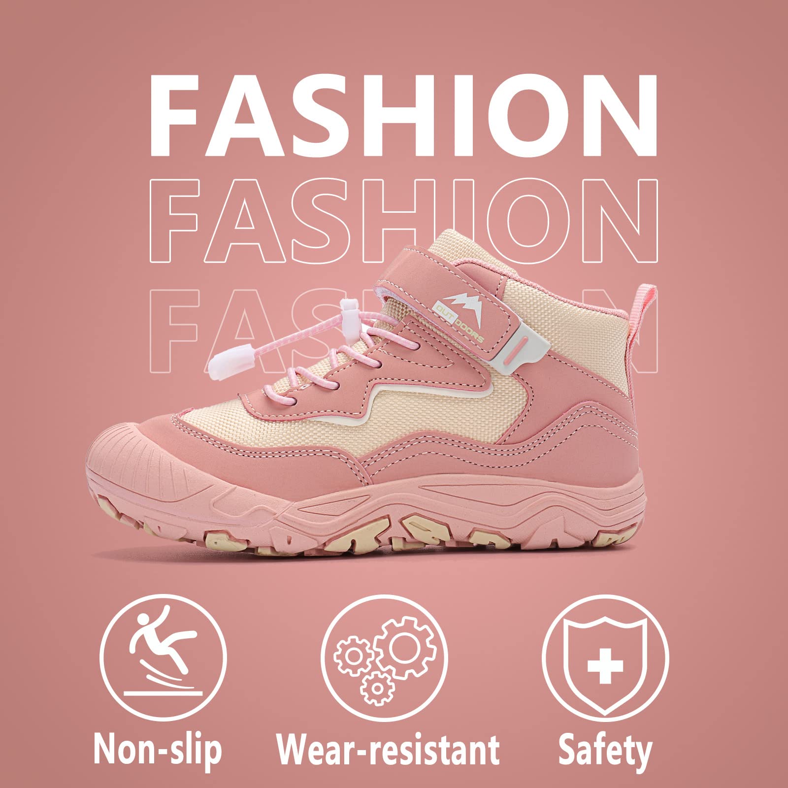FLIOZY Enfant Chaussures de Randonnée Garçon Fille Antidérapant Respirantes Léger Chaussure de Marche Chaussures de Plein