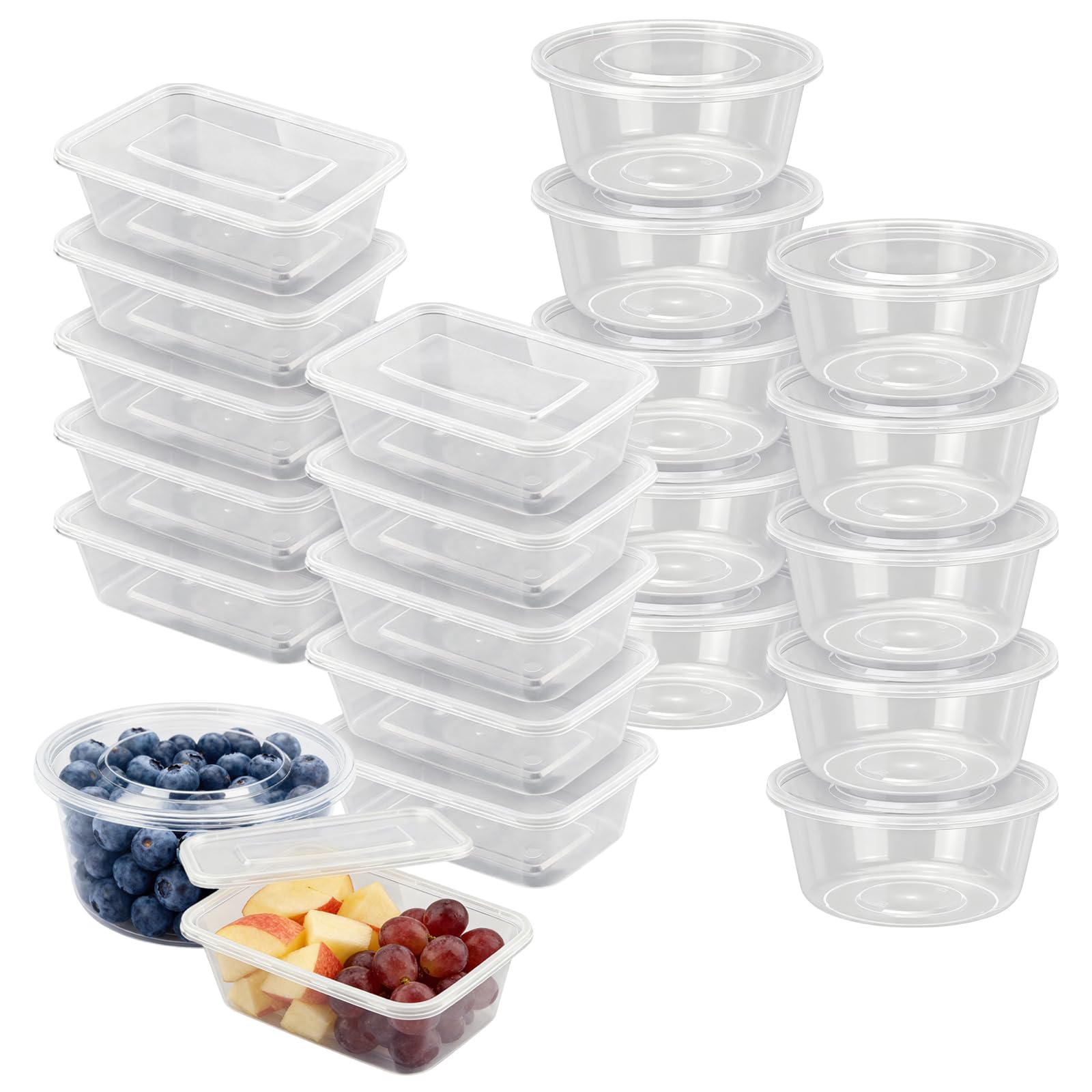 SJDOFU Food Storage Containers, 20 Pack 750ml Food Containers with Lids
