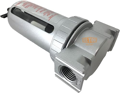 Miniatura 3 de 38 "NPT MID FLOW Filtro de partículastrampa de agua para líneas de aire comprimido del compresor de aire, 5u con cuenco de polietileno y protector