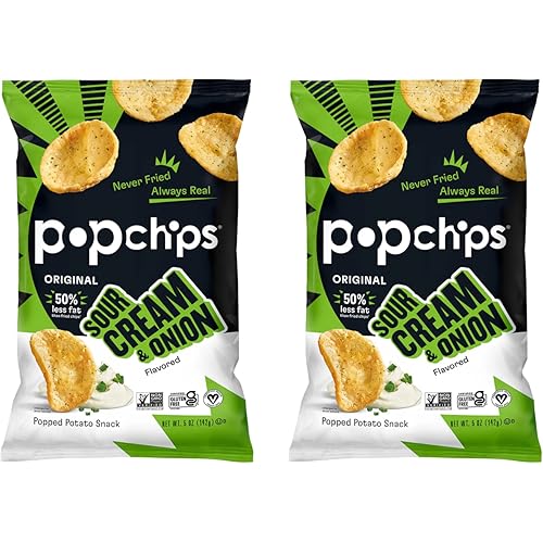 Popchips ポテトチップス サワークリーム&オニオンポテトチップス グルテンフリー 低脂肪