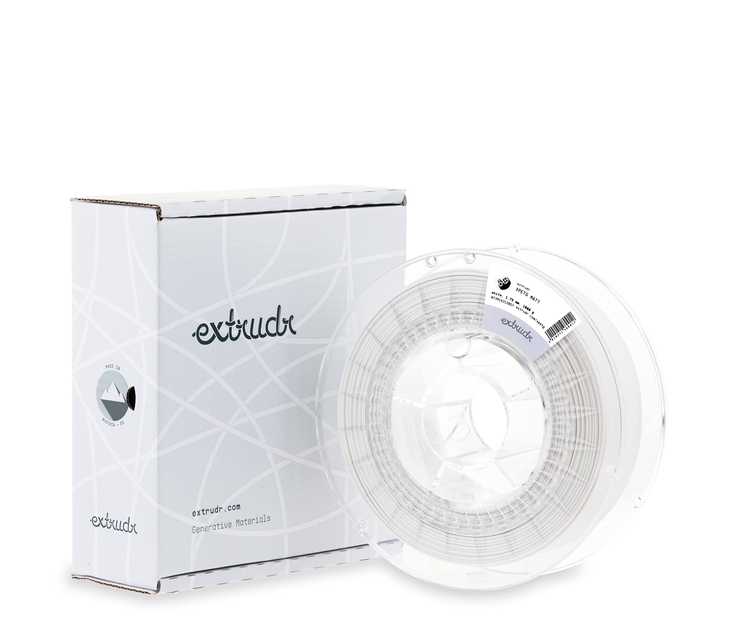 extrudr XPETG MATT 1,75 mm 1 kg Blanc