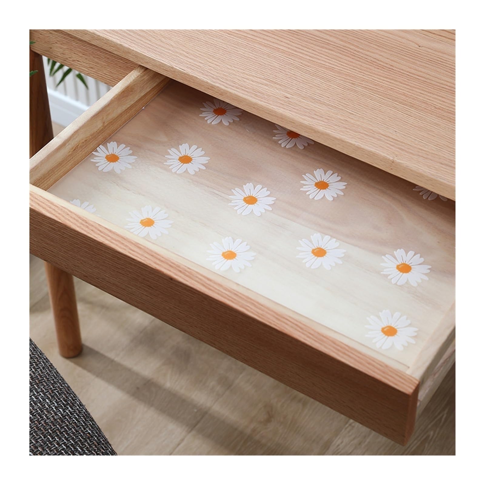 UZAMIRLEX Kitchen Drawer Liner, EVA Shelf Liner Drawer Mat White 45x150-500cm(A,45x150cm)