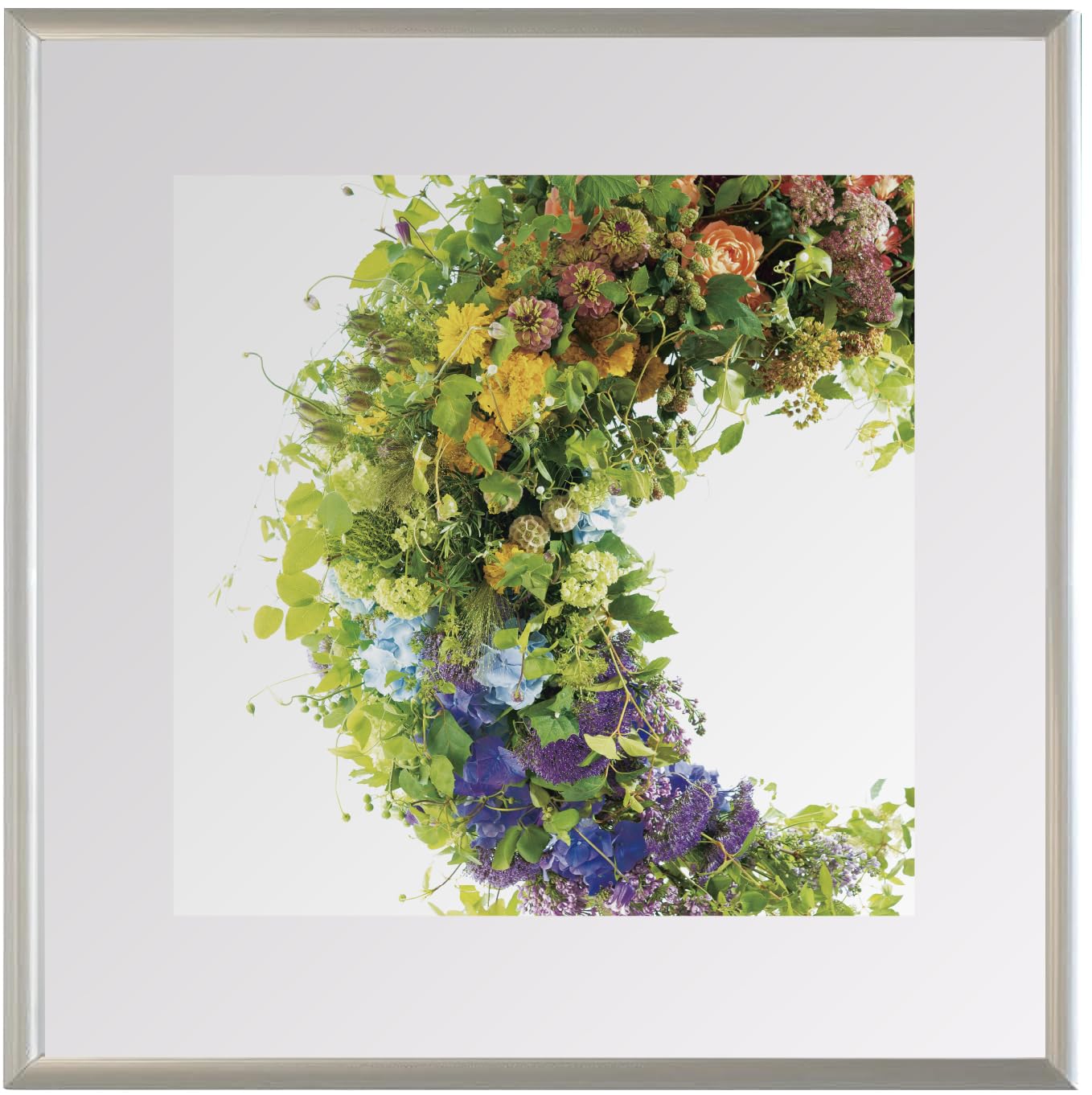 Sofken HIBIYAKADAN Crescent Blossoms Aluminum Frame Art Crescent Blossoms [Framed Poster]