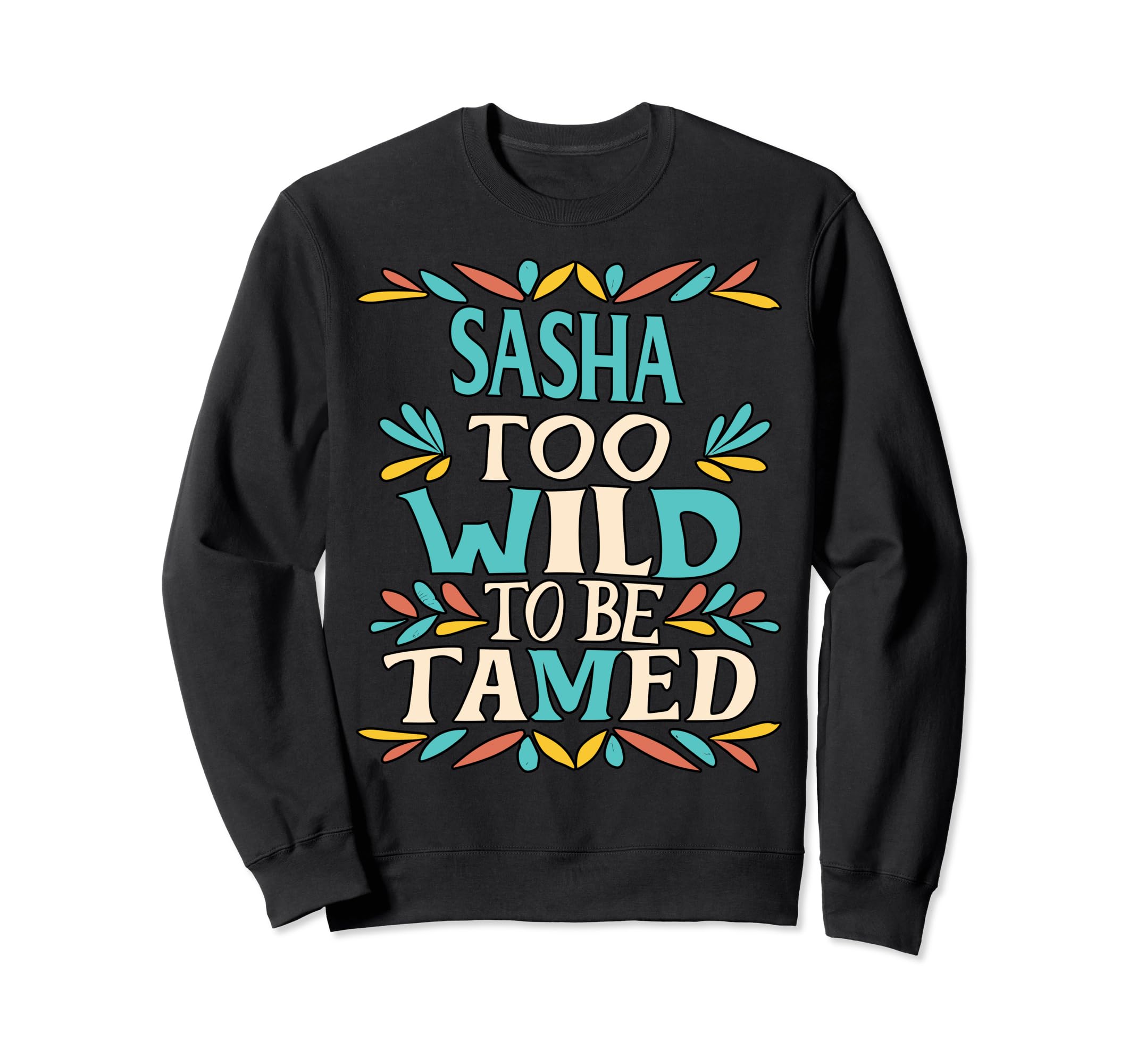 SASHA Name Cute Retro Girls Wildflower SASHA Name Sweatshirt