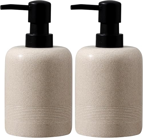 Miniatura 1 de Juego de dispensador de jabón, 2 unidades de 11.8 fl oz, 11 oz, dispensador de loción de jabón de manos para encimera de baño y fregadero de cocina,