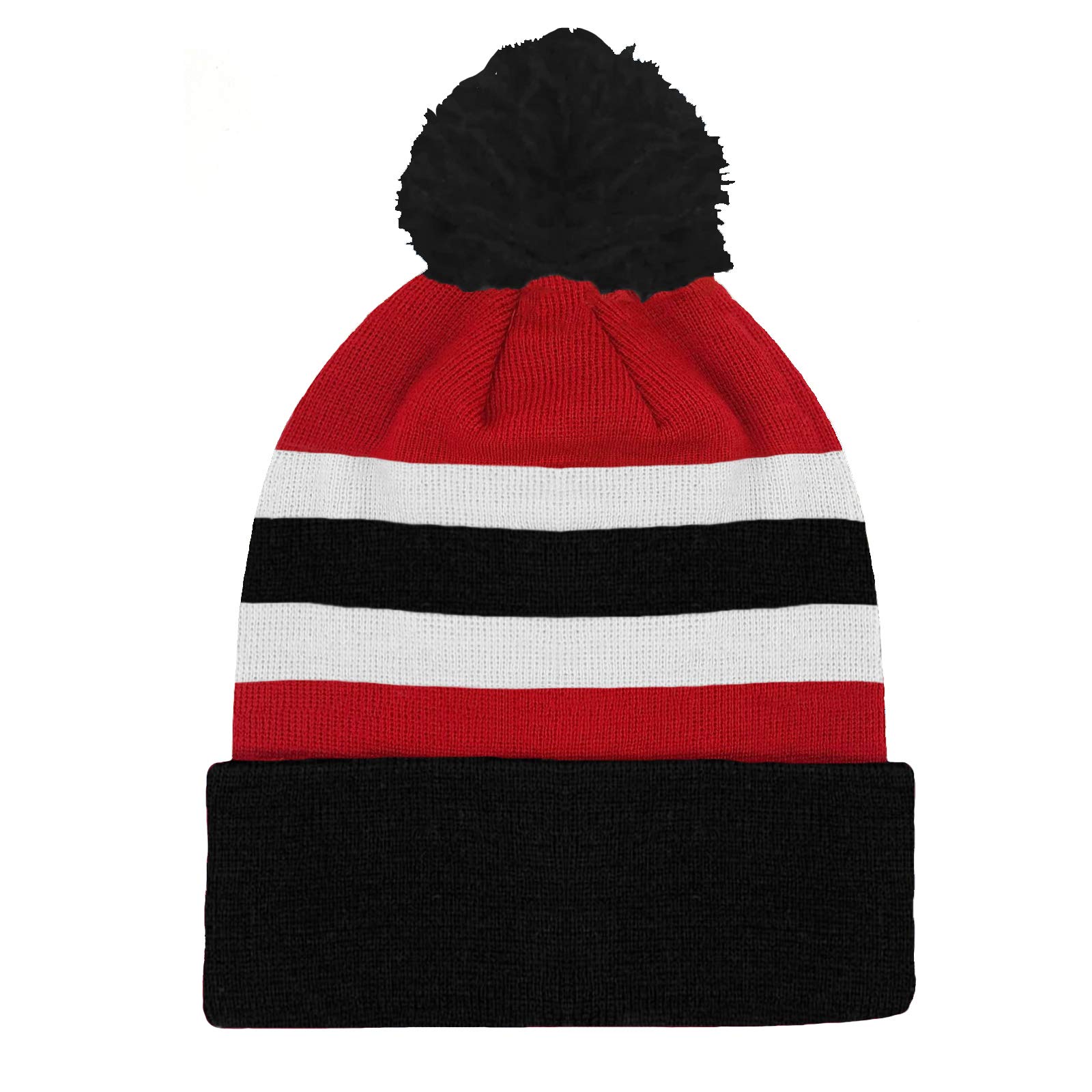 fan originals Retro Football Bobble Hat Sheffield Colours Red White Black