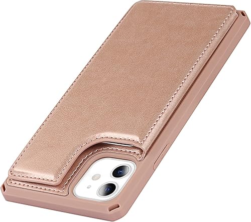 Miniatura 162 de Cavor for iPhone 11 Wallet Case with Card Slots Holder,Premium PU Leather Kickstand Feature Case [Wrist Strap] Double Magnetic Clasp Shockproof Flip