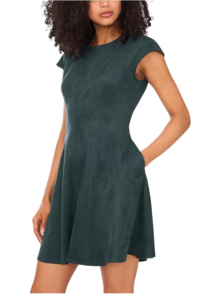 Vince Camuto Princess Seam Cap Sleeve Short Circle Dress