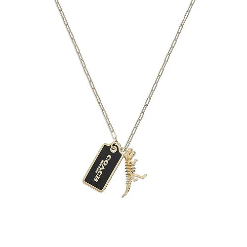 Coach Hangtag Short Pendant Necklace - One Size - Black